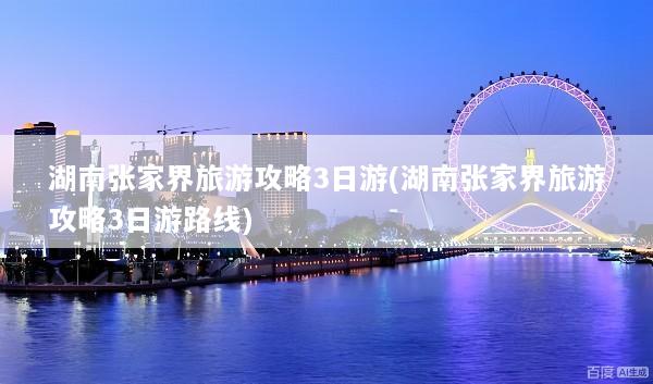 湖南张家界旅游攻略3日游(湖南张家界旅游攻略3日游路线)